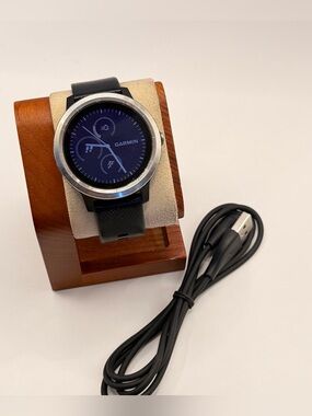 Garmin Vivoactive 3, Tested, Black And Stainless Steel, Charger Included
